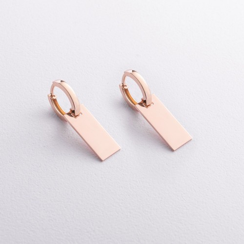 Серьги "Agata" в красном золоте с09672