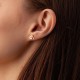 Сережки - пусети "Гори" в жовтому золоті с07574