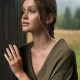 Серьга - каффа "Mona" в желтом золоте с08737