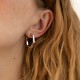 Серебряные серьги "Шестиугольники" 902-01270