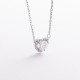 Срібне кольє "Сердечко" з фіанітами 908-01571