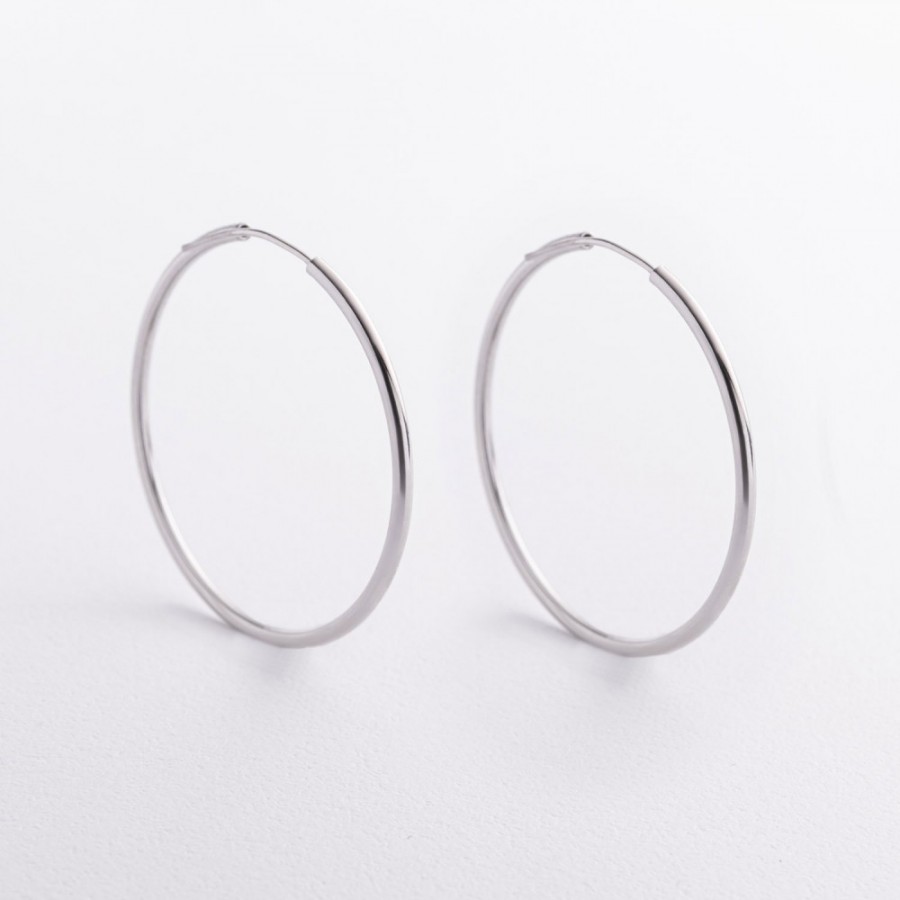 Сережки - кільця у сріблі 123522