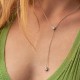 Серебряное колье с фианитами 181096