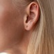 Сережки - пусети "Кульки" в жовтому золоті (0.4 см) с07322