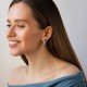 Серьги - кольца "Pauline" в белом золоте с09496
