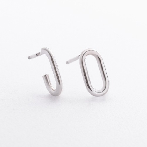 Срібні сережки - пусети "Асиметрія" 902-01272