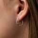 Серьги - кольца в белом золоте (1.5 см) с07152