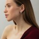 Сережки "Love" в червоному золоті (емаль) с09130