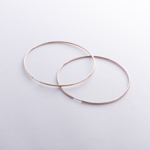 Серьги - кольца в красном золоте (6.8 см) с05695
