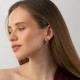 Серьги - кольца "Тереза" в красном золоте с09735