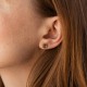 Серьги - пусеты "Love" в красном золоте с07731