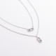 Двойное серебряное колье с фианитами 908-01278