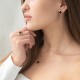 Серьги "Клевер" в желтом золоте (оникс) с07509