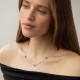 Срібне кольє "Конюшина" (онікс) 181355