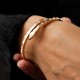 Жесткий браслет "Змея" в красном золоте б05728