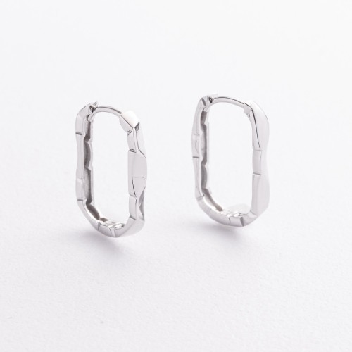 Серьги "Violet" в белом золоте с09756