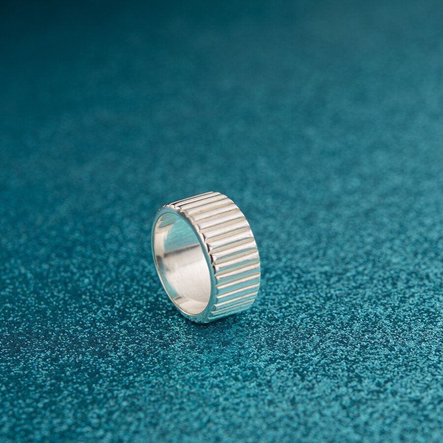 Широкое серебряное кольцо "Энид" 112693