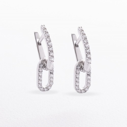 Серебряные серьги с фианитами 902-01290