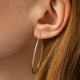 Овальные серьги в желтом золоте с08859