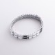Жесткий браслет "Charlotte" с фианитами (белое золото) б05815