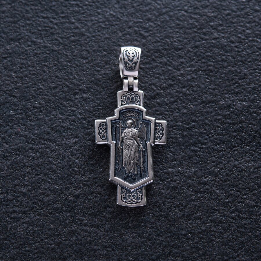 Серебряный крестик "Ангел Хранитель" 131965