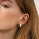Сережки - кільця "Eleonora" у жовтому золоті с09274