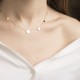Золотое колье с сердечками кол01446