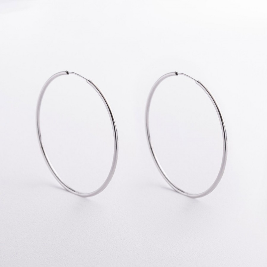 Сережки - кільця у сріблі 123520