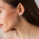 Серьги - кольца "Pauline" в белом золоте с09496
