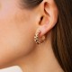 Серьги - кольца в красном золоте с09601