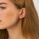 Серьги "Шарики" в белом золоте на цепочке с08823