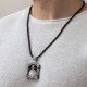 Серебряный кулон "Николай Чудотворец. Архангел Михаил" (эбеновое дерево) 1607
