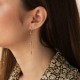 Золоті висячі сережки з кульками (протяжки) с08179