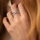 Серебряное кольцо "Колосок" 7180род