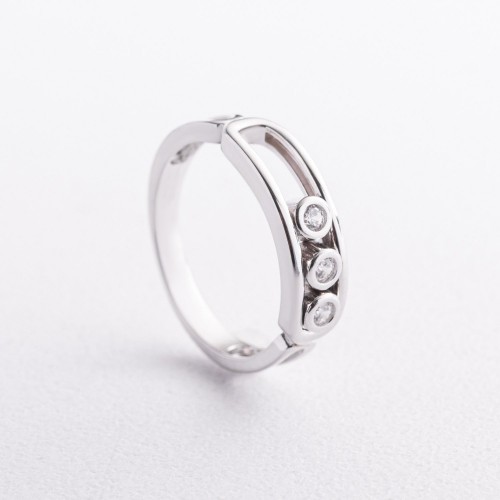Серебряное кольцо "Daphne" с фианитами 112850