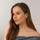 Сережки "Конюшина" в білому золоті с08990