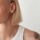 Сережки - пусети "Кульки" в жовтому золоті (0.4 см) с07322