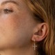 Сережки "Хрестики" з фіанітами (жовте золото) с08569