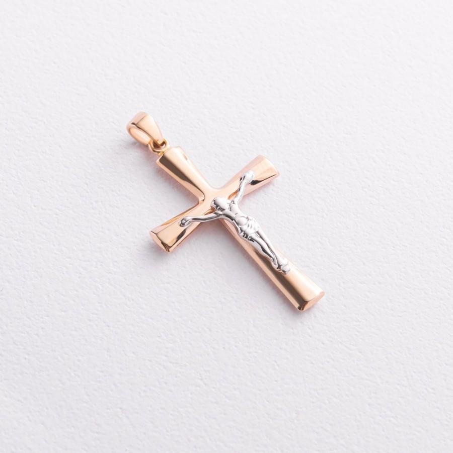 Золотий хрестик "Розп'яття. Спаси і Збережи" п04101