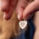 Золотой кулон "Сердечко" с фианитами п03704