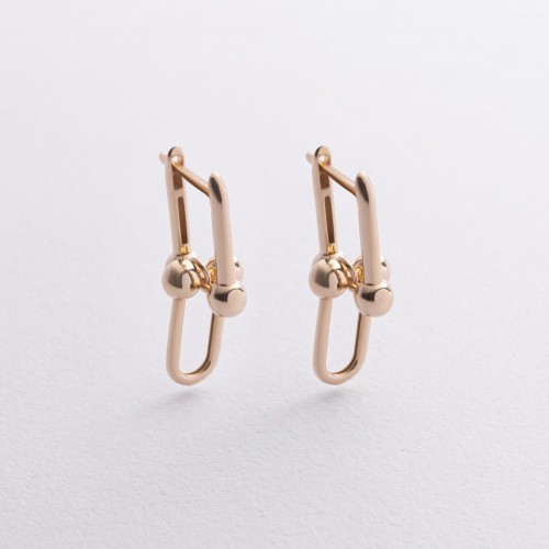 Серьги "Фантазия" в желтом золоте (mini) с09515 Серьги "Фантазия" в желтом золоте (mini) с09515