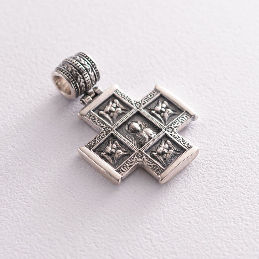 Серебряный православный крест с чернением 132489
