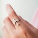Серебряное кольцо "Самолетик" с фианитами 112864