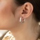 Серебряные серьги "Шестиугольники" 902-01270