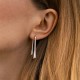 Серебряные серьги - капельки "Clio" 1514