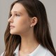 Золотые серьги "Love" с фианитами с09705