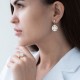 Сережки "Конюшина" в жовтому золоті (емаль) с07180