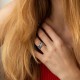 Широкое кольцо "Odette" в серебре 7100