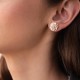 Сережки - пусети "Теона" у червоному золоті с07799