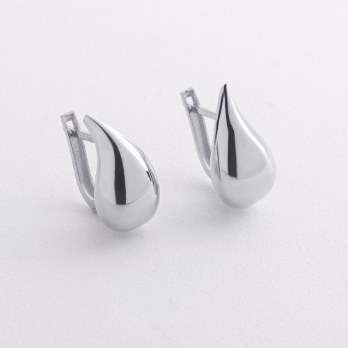 Сережки "Megan" у білому золоті с09736